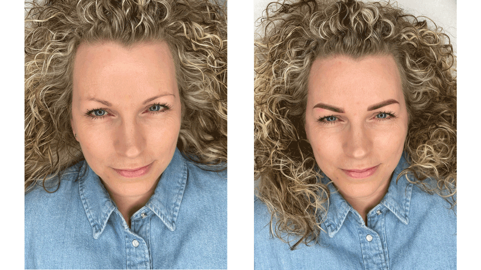 Vorher/Nachher Augenbrauen: Powderbrows