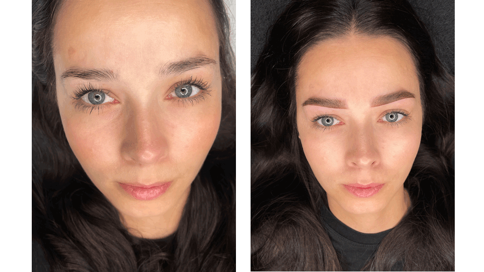 Vorher/Nachher Augenbrauen Soft Ombre Brows