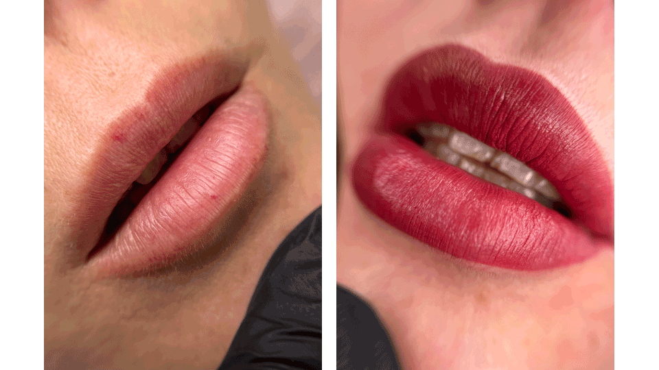 Vorher/Nachher Lippen